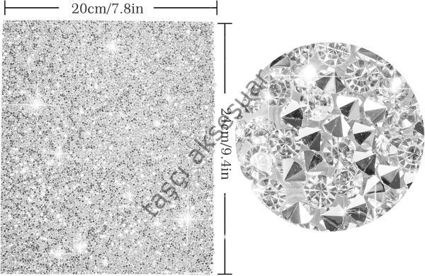 Kristal Sticker serpme gümüş