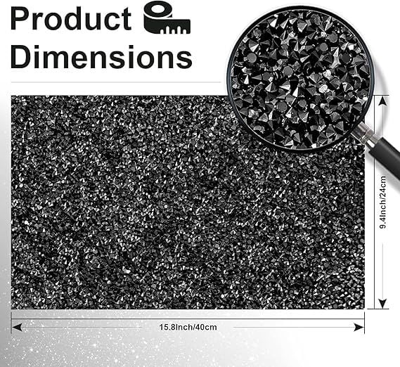 Kristal Sticker Serpme Siyah