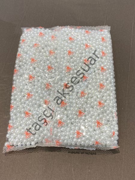 Plastik İnci 6mm Beyaz