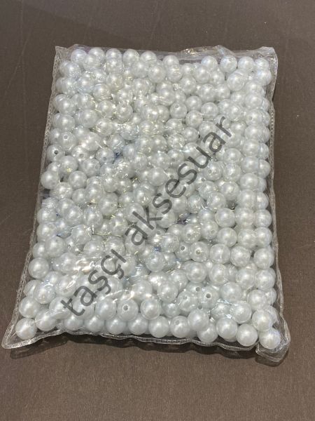 Plastik İnci 12mm Beyaz