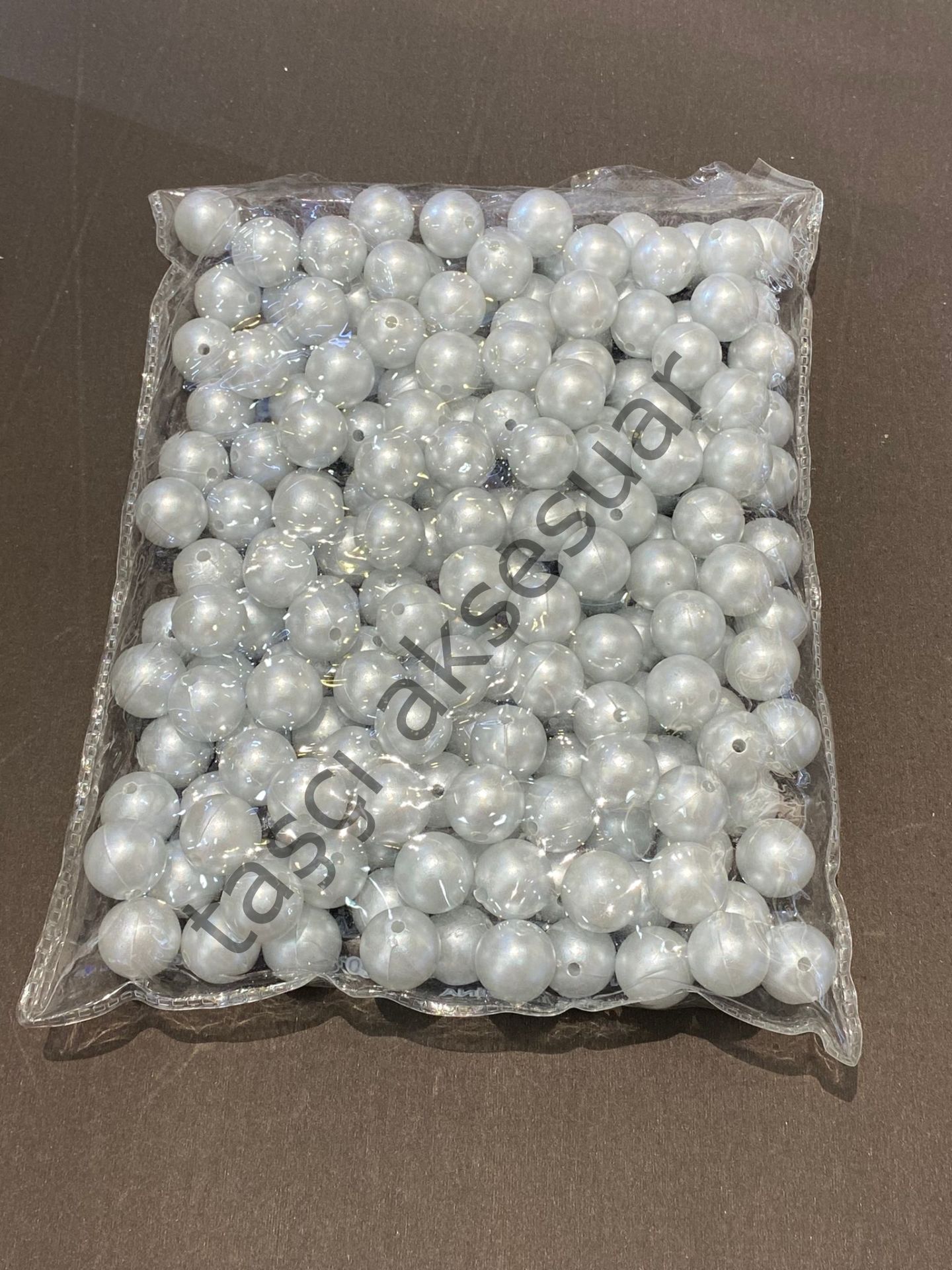Plastik İnci 14mm Beyaz