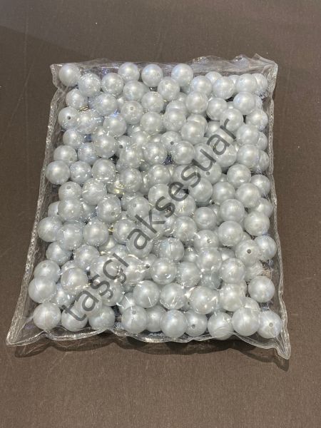 Plastik İnci 14mm Beyaz
