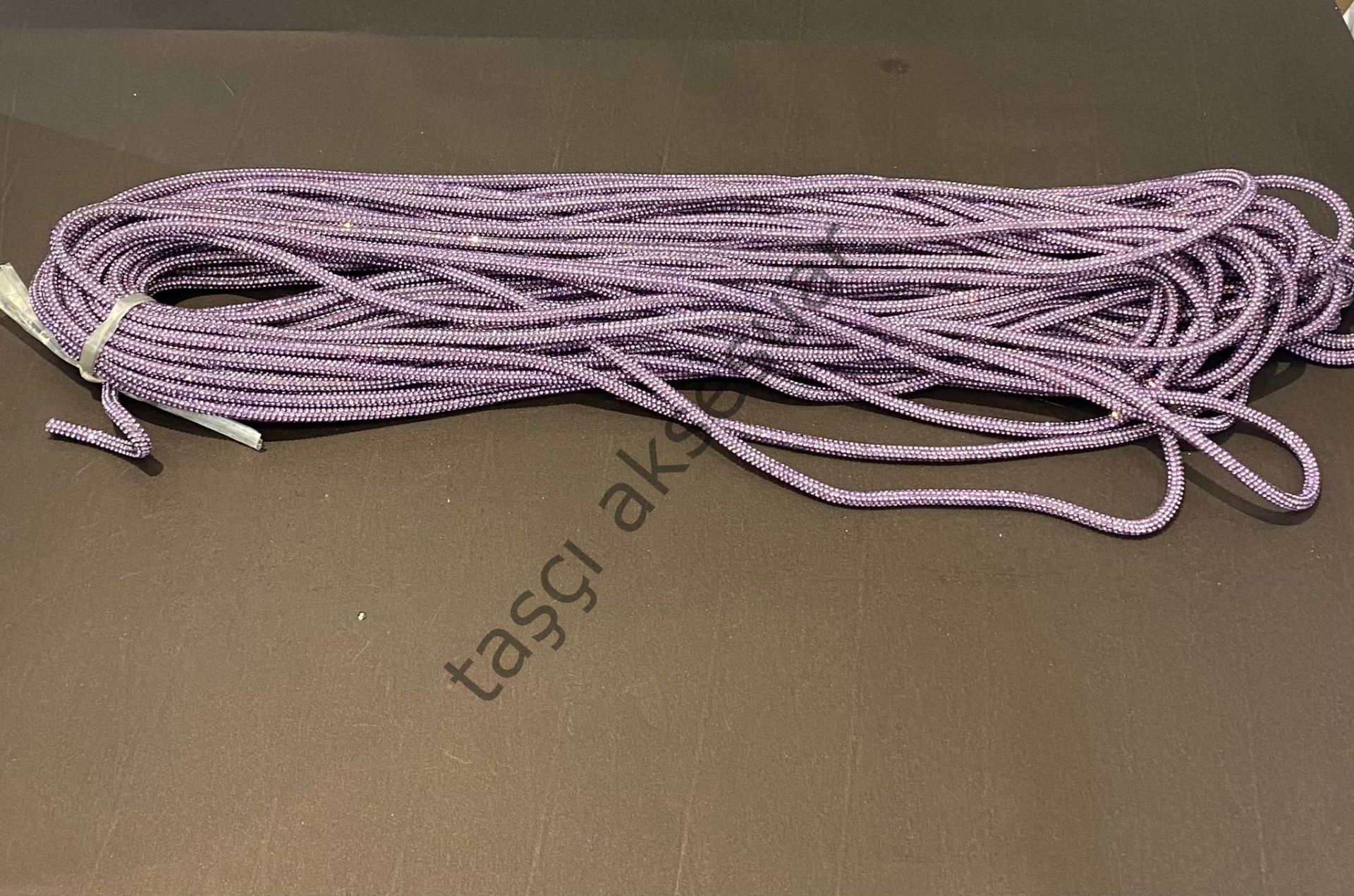 Kristal Taşlı Hortum 50mt.Lila