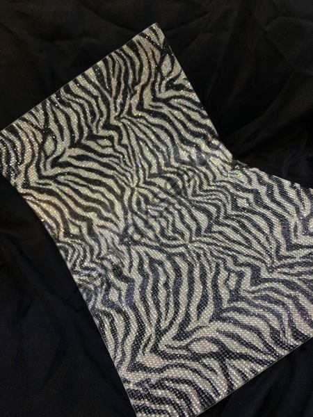 Taşlı Kristal Plaka Zebra