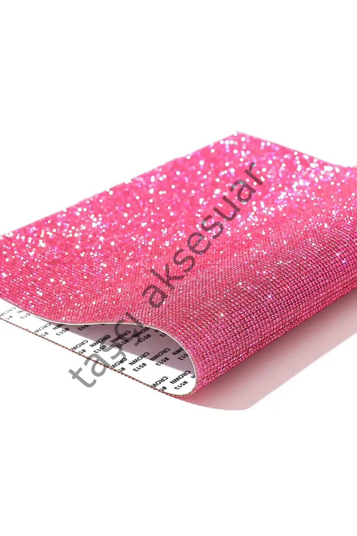 Taşlı Kristal Plaka Şeker Pembe