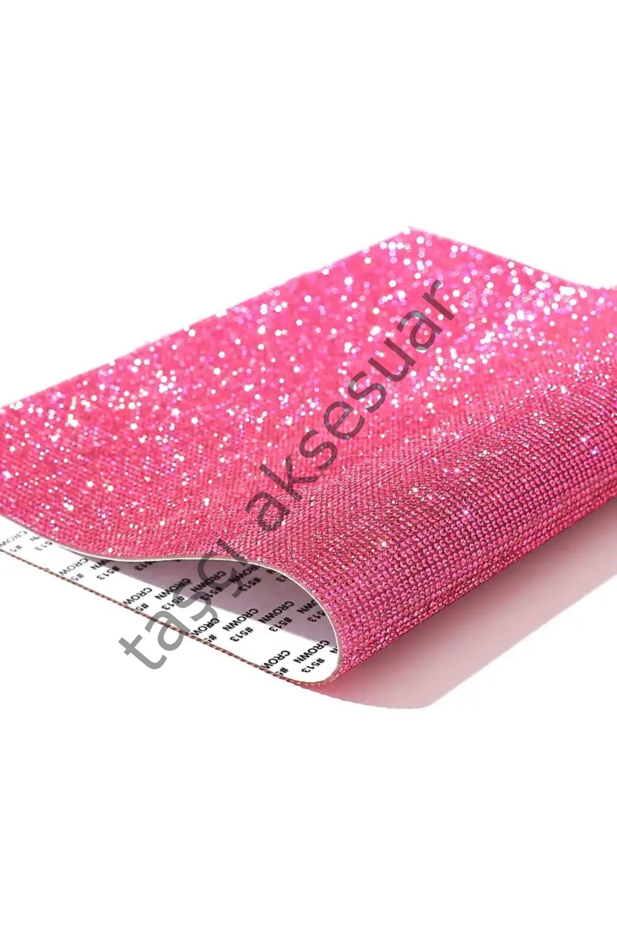 Taşlı Kristal Plaka Şeker Pembe
