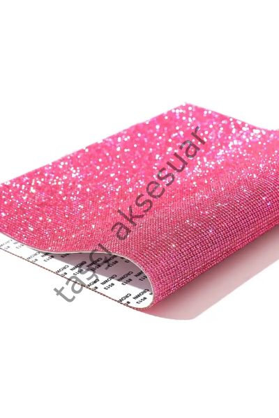 Taşlı Kristal Plaka Şeker Pembe