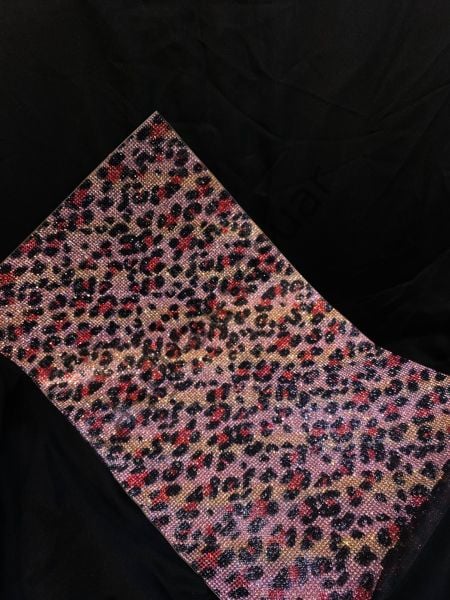 Taşlı Kristal Plaka Leopar