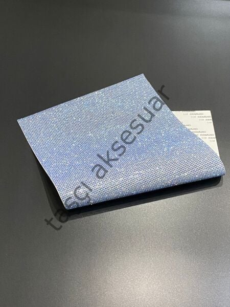 Taşlı Kristal Plaka Turkuaz Mavi