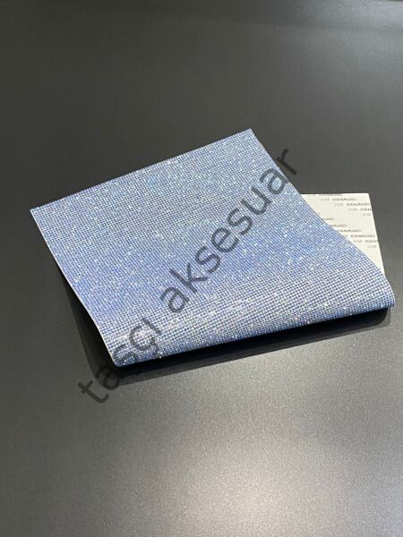 Taşlı Kristal Plaka Turkuaz Mavi