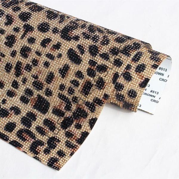 Taşlı Kristal Plaka Leopar Pati