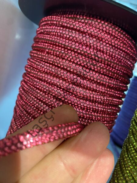 TAŞLI ŞERİT 2 MT (6mm) Pembe