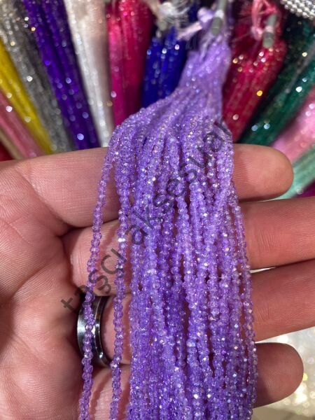 10 Dizi Kristal 1 mm - Lila