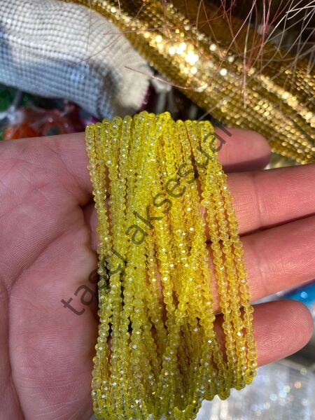 10 Dizi Kristal 1 mm - Sarı