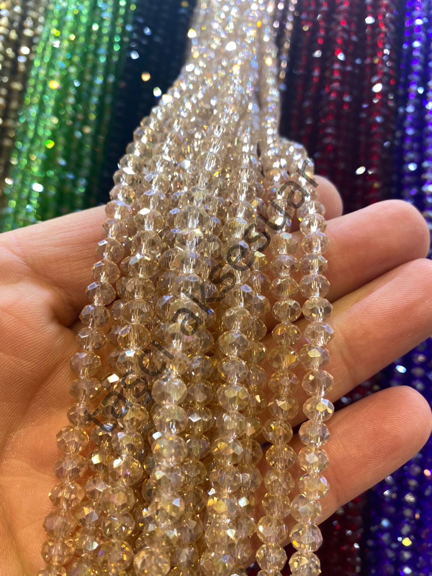 10 Dizi Kristal 6 mm - Capucino