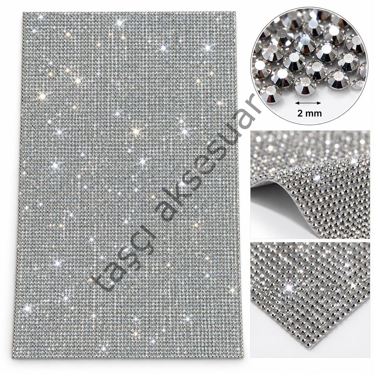 24X40 KRİSTAL STİCKERLI RENKLER kaplama gümüş