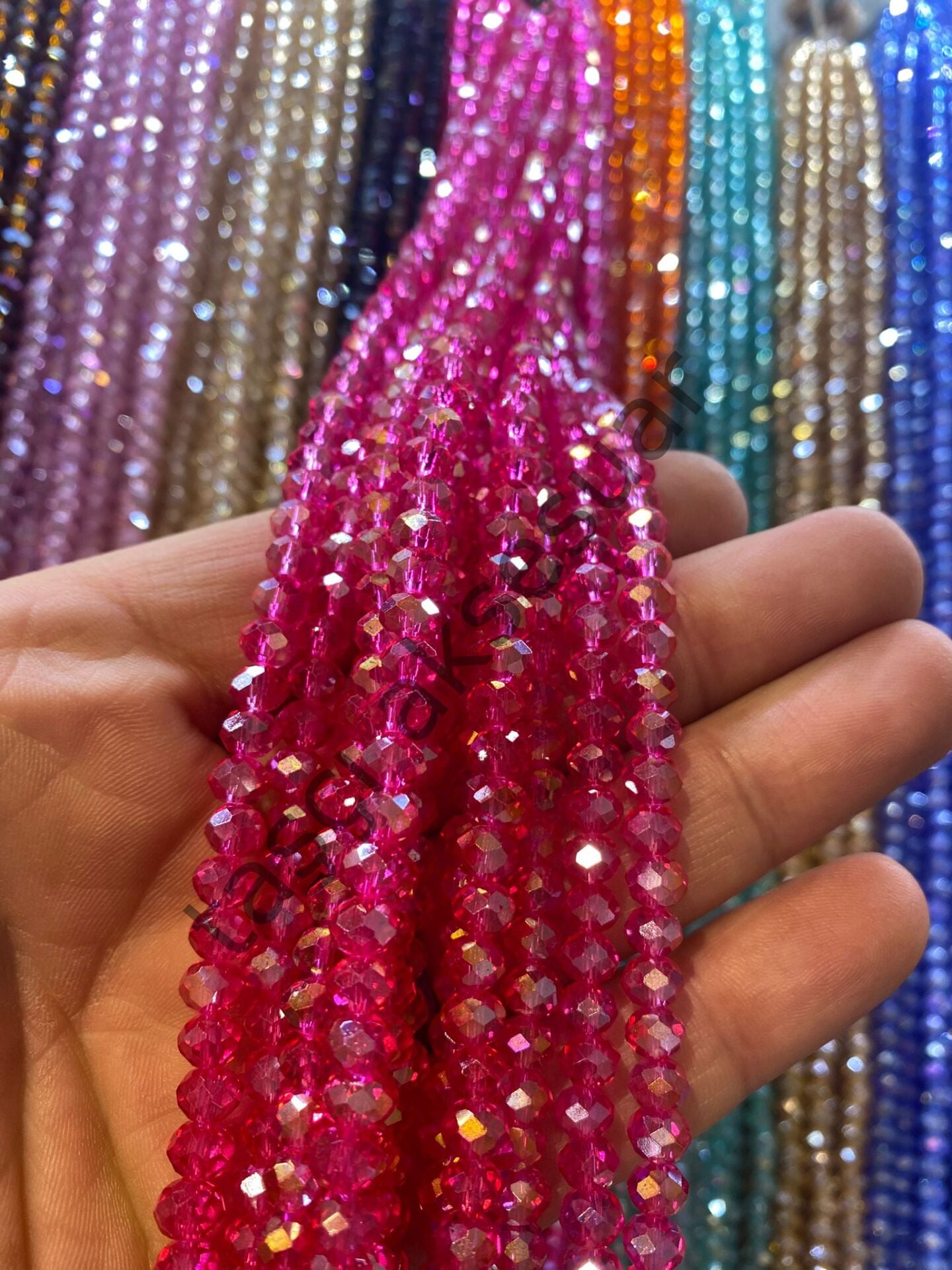 10 Dizi Kristal 6 mm - Fucia(koyupembe)