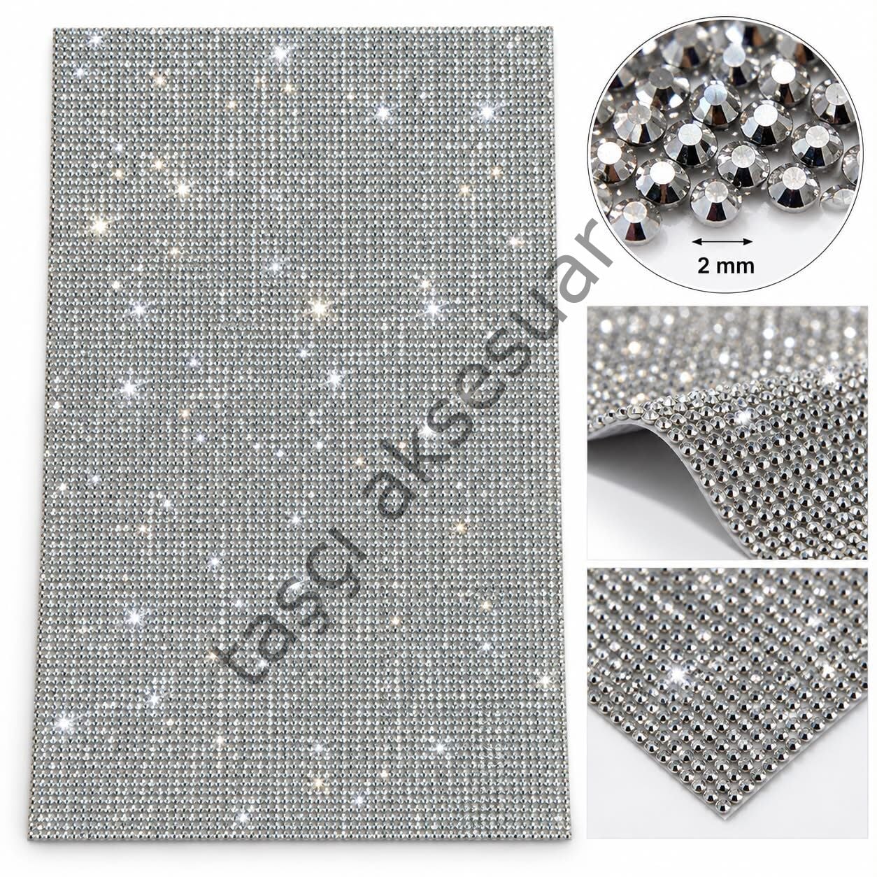 Kristal Sticker Kaplama Gümüş