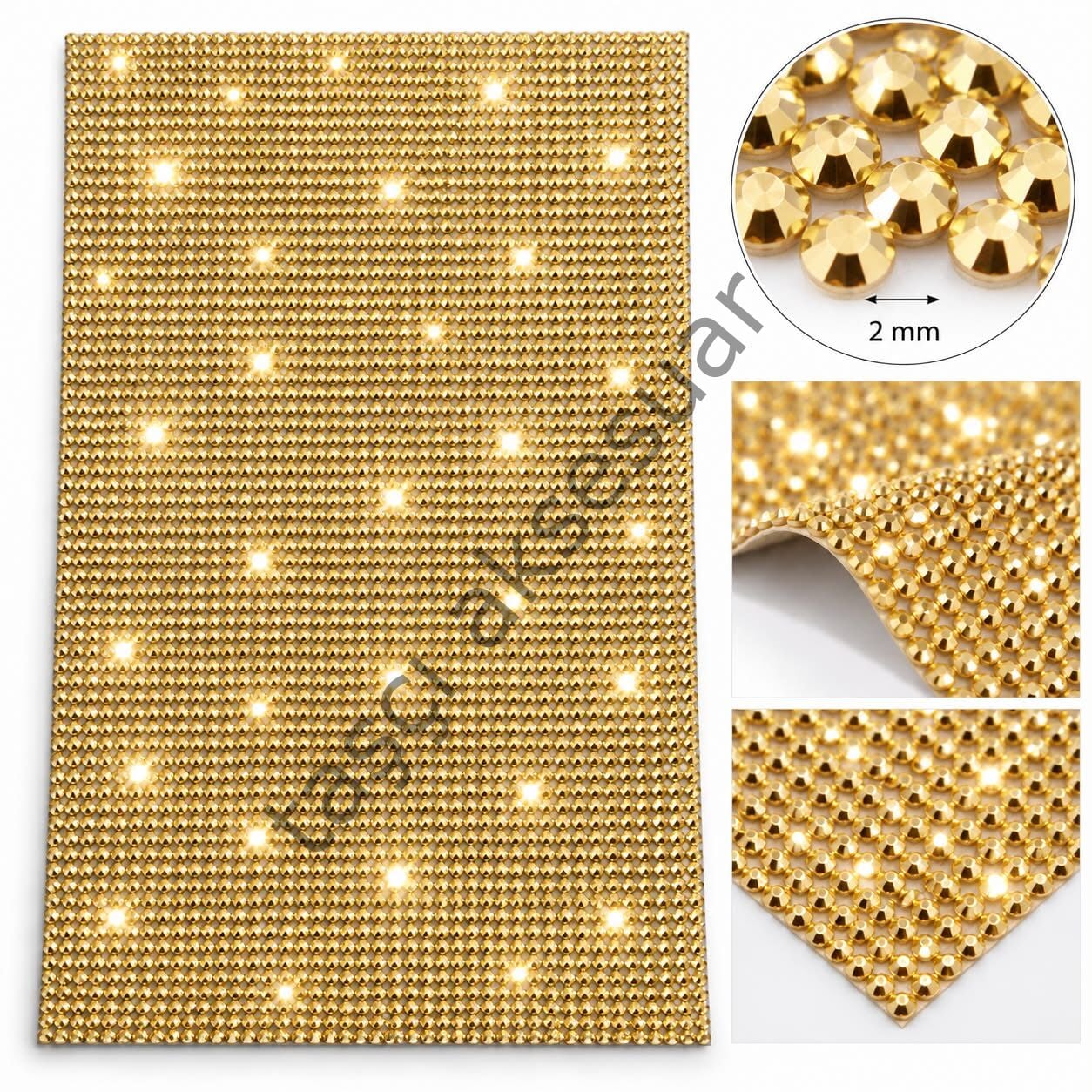 Kristal Sticker Kaplama Altın