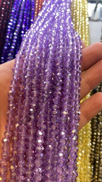 10 Dizi Kristal 6 mm - Lila