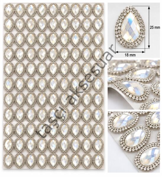 Kristal Sticker Damla 18x25 taşlı