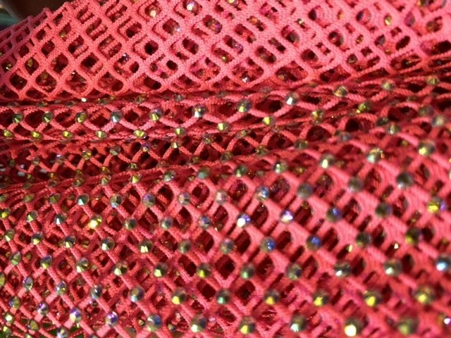Taşlı Esnek Kumaş 125X43CM Pembe