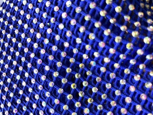 Taşlı Esnek Kumaş 125X43CM saks mavi